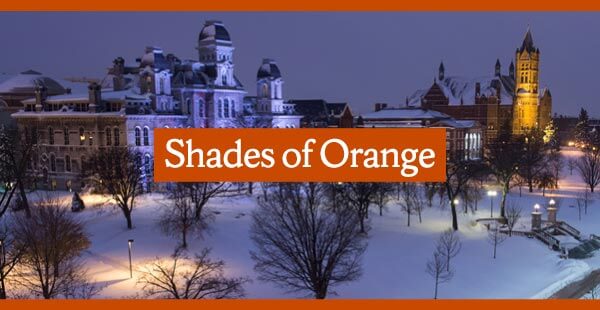 Shades of Orange Banner Image Hall of Languages in Evening Winter
