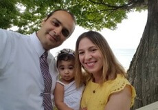 family photo of Majd and Shiva