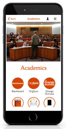 An iPhone with the Orange SUccess app on the screen
