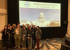 Student participants in the Model UN conference