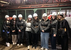 Spring 2024 students in the Syracuse Abroad London center program visit the Big Pit National Coal Museum in Wales as part of their examination of sustainable energy transitions and environmental heritage.