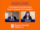Grossman Trial Winners Alex Eaton and Tyler Jefferies