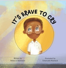 Book Cover with a young African American boy wearing glasses with tears in his eyes