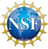 The National Science Foundation logo of a yellow ring of people holding hands surrounding the Earth.
