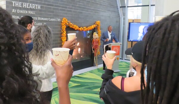 College of Law Fireplace Lighting Ceremony