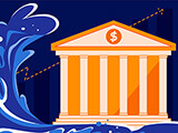 illustration of bank and a wave