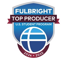 Fulbright logo with font Fulbright Top Producer US Student Program 2024-25