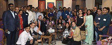 group photo for Maxwell celebration in India