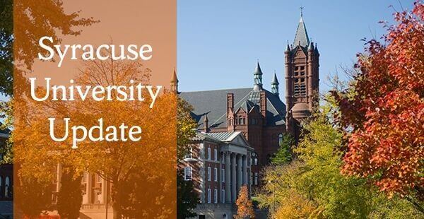 Fall View on Campus with Syracuse University Update text