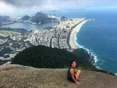 April Hill is pictured in Chile where she completed a semester abroad.