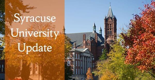Fall View on Campus with Syracuse University Update text