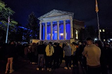 group of students vigil