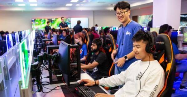 Esports room at the barnes center